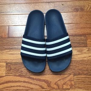 Men’s Adidas Navy Blue Sandals Size 10